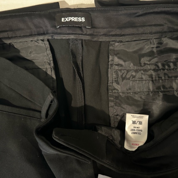 18 Long Express Columnist Barely Boot Black Pants - Picture 3 of 4